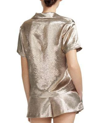 商品Maje|Cilur Lapeled Metallic Shirt,价格¥1009,第2张图片详细描述
