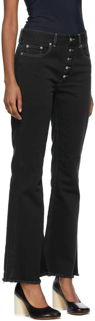 商品MAISON MARGIELA|Black Flared Exposed Button Jeans,价格¥2370,第2张图片详细描述