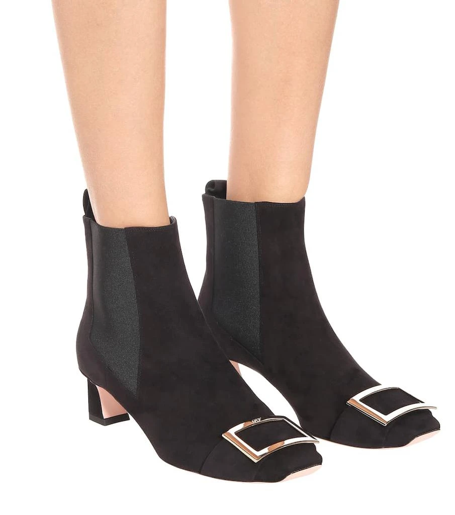 商品Roger Vivier|Chelsea Trompette绒面革及踝靴,价格¥10250,第5张图片详细描述