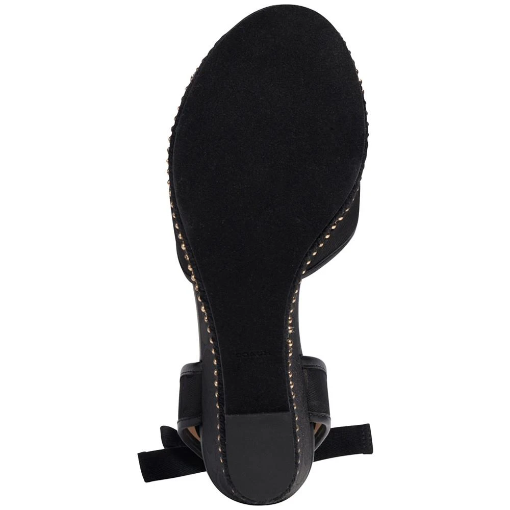 商品Coach|Women's Page Signature Ankle-Tie Wedge Sandals,价格¥846,第5张图片详细描述