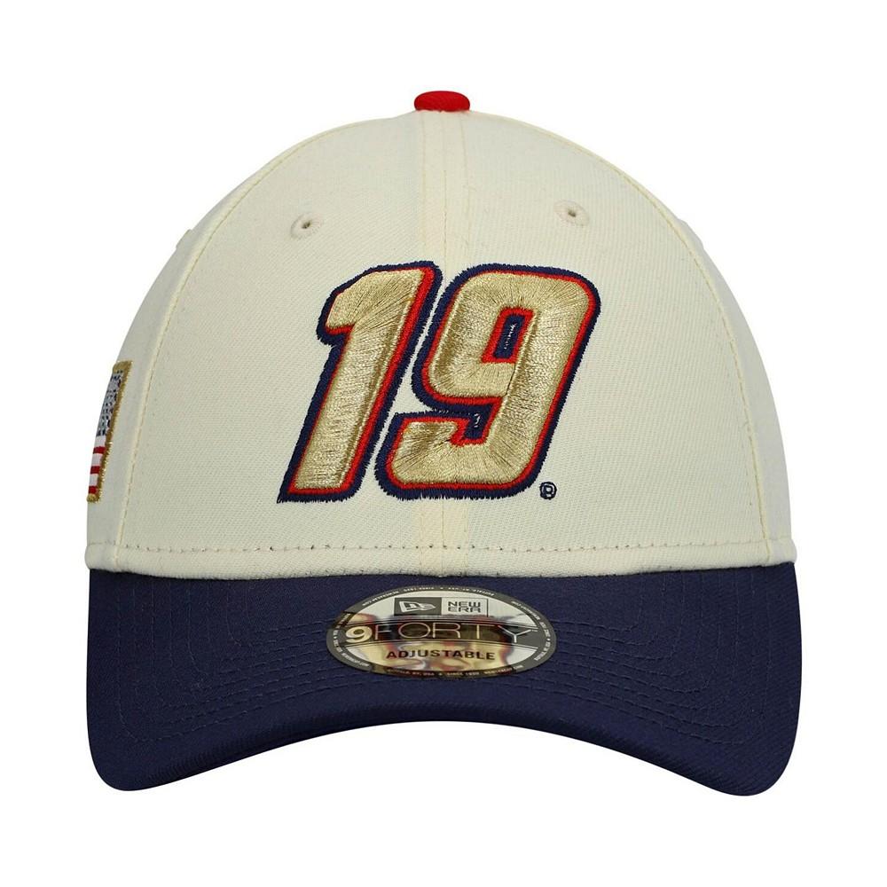 Men's Cream, Navy Martin Truex Jr Chrome 9FORTY Snapback Hat商品第2张图片规格展示