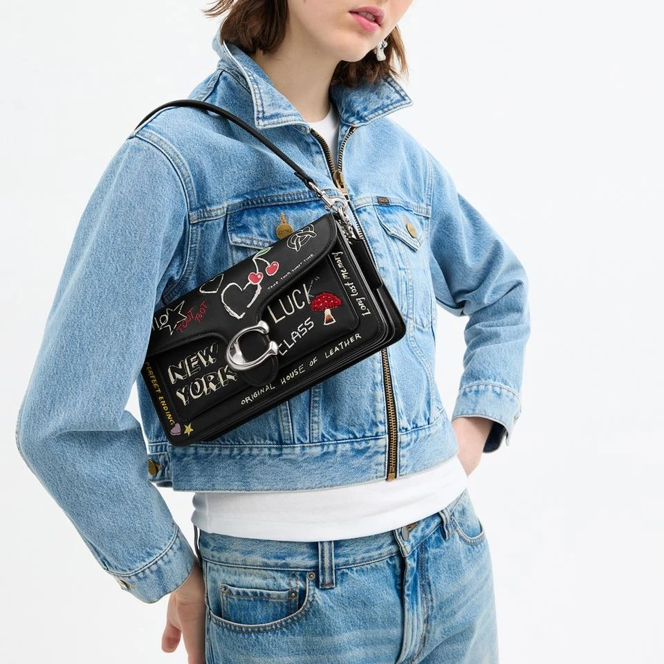 商品Coach|Coach Tabby 26 Sketch Print Leather Shoulder Bag,价格¥5715,第3张图片详细描述