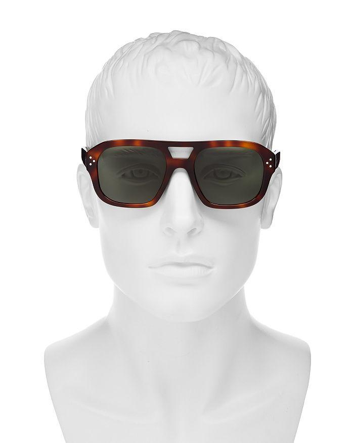 商品Celine|Men's Brow Bar Square Sunglasses, 55mm,价格¥3153,第4张图片详细描述
