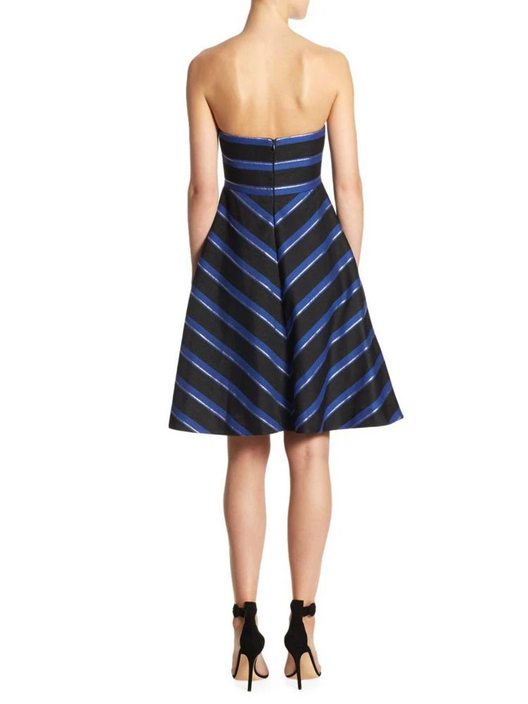 商品Halston Heritage|Strapless Stripe Fit & Flare Dress,价格¥893,第2张图片详细描述