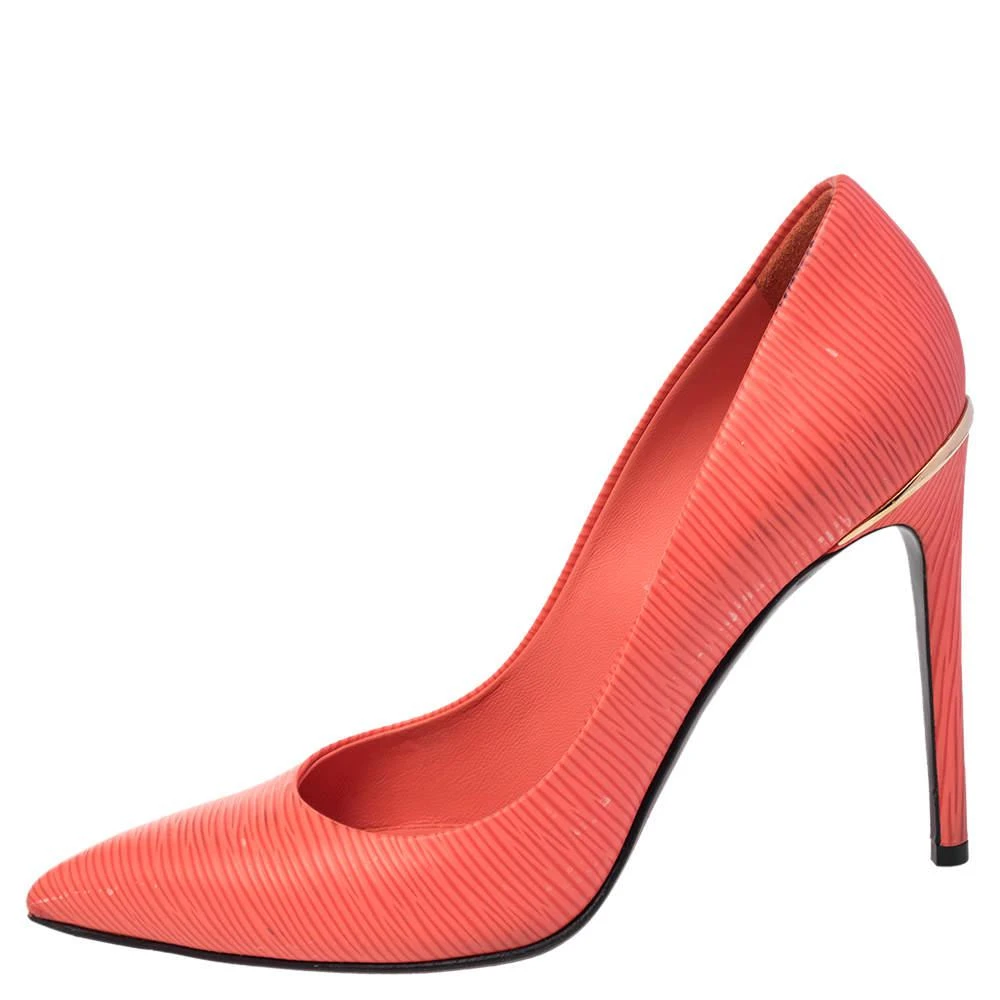 商品[二手商品] Louis Vuitton|Louis Vuitton Orange Epi Leather Eyeline Pointed Toe Pumps Size 38.5,价格¥1078,第2张图片详细描述