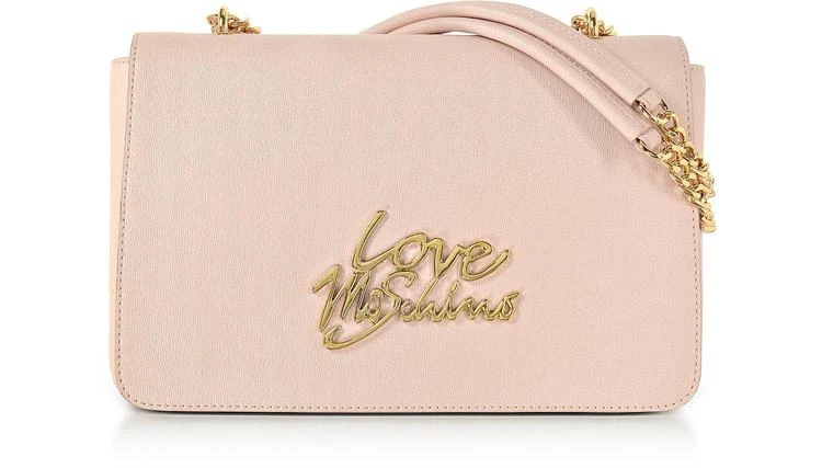 商品Moschino|Love Moschino 粉红色Saffiano生态皮革单肩包配方巾,价格¥1134,第1张图片