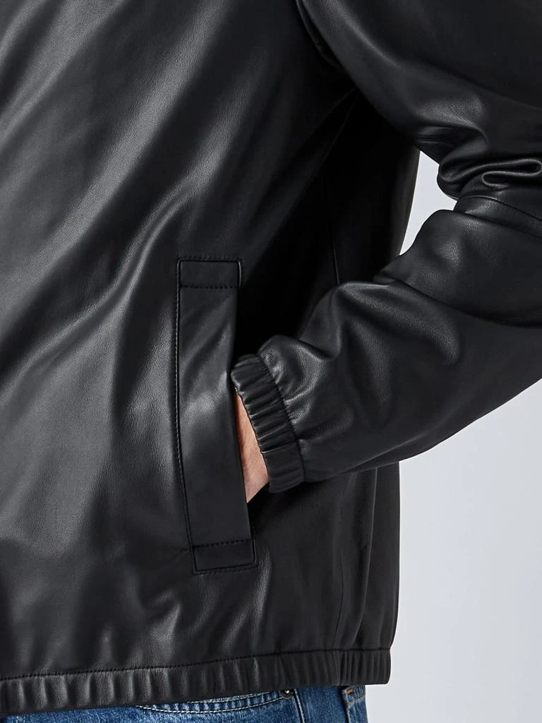 商品Emporio Armani|Man Leather Blouson Jacket Jacket,价格¥4983,第4张图片详细描述