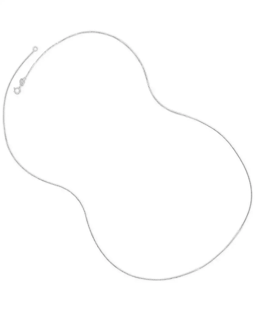 商品Macy's|Delicate Box Chain 20" Strand Necklace (2/3mm) in 14k White Gold,价格¥1187,第2张图片详细描述