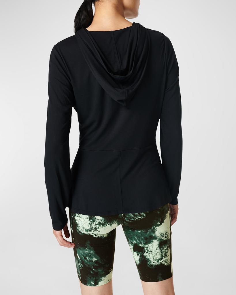 商品SWEATY BETTY|Tori Hooded Twist-Front Top,价格¥614,第6张图片详细描述