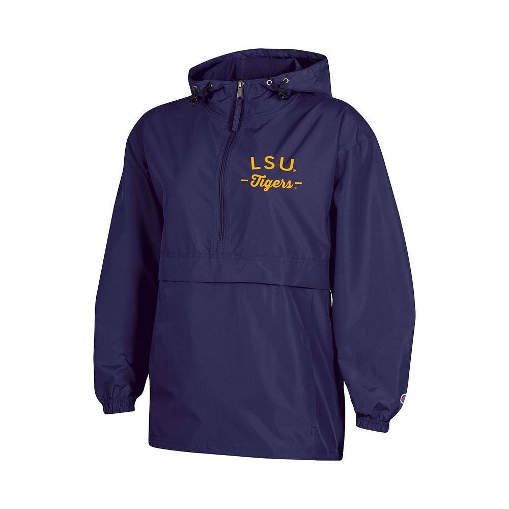 商品CHAMPION|Women's Purple LSU Tigers Packable Half-Zip Light Rain Jacket,价格¥385,第5张图片详细描述