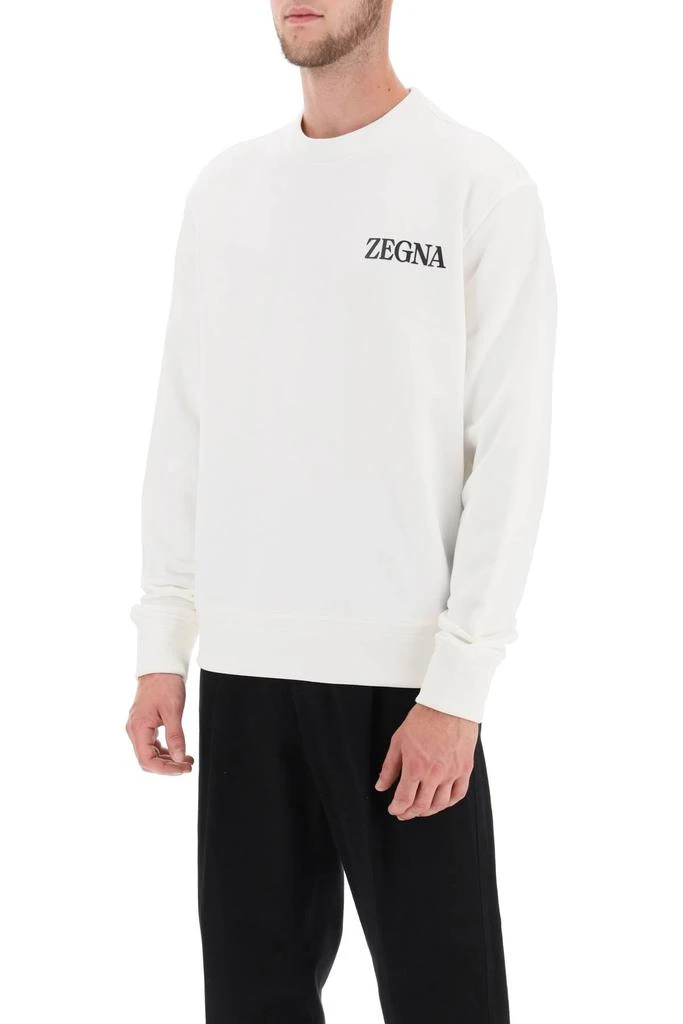 商品Zegna|Zegna crew-neck sweatshirt with flocked logo,价格¥2466,第4张图片详细描述