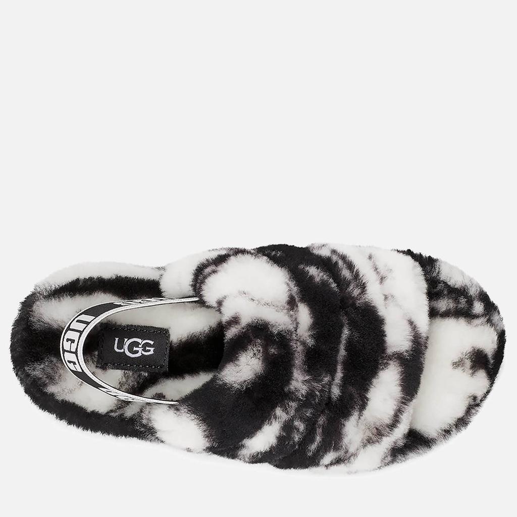商品UGG|UGG Kids' Fluff Yeah Slide Marble Slippers - Black,价格¥266,第6张图片详细描述