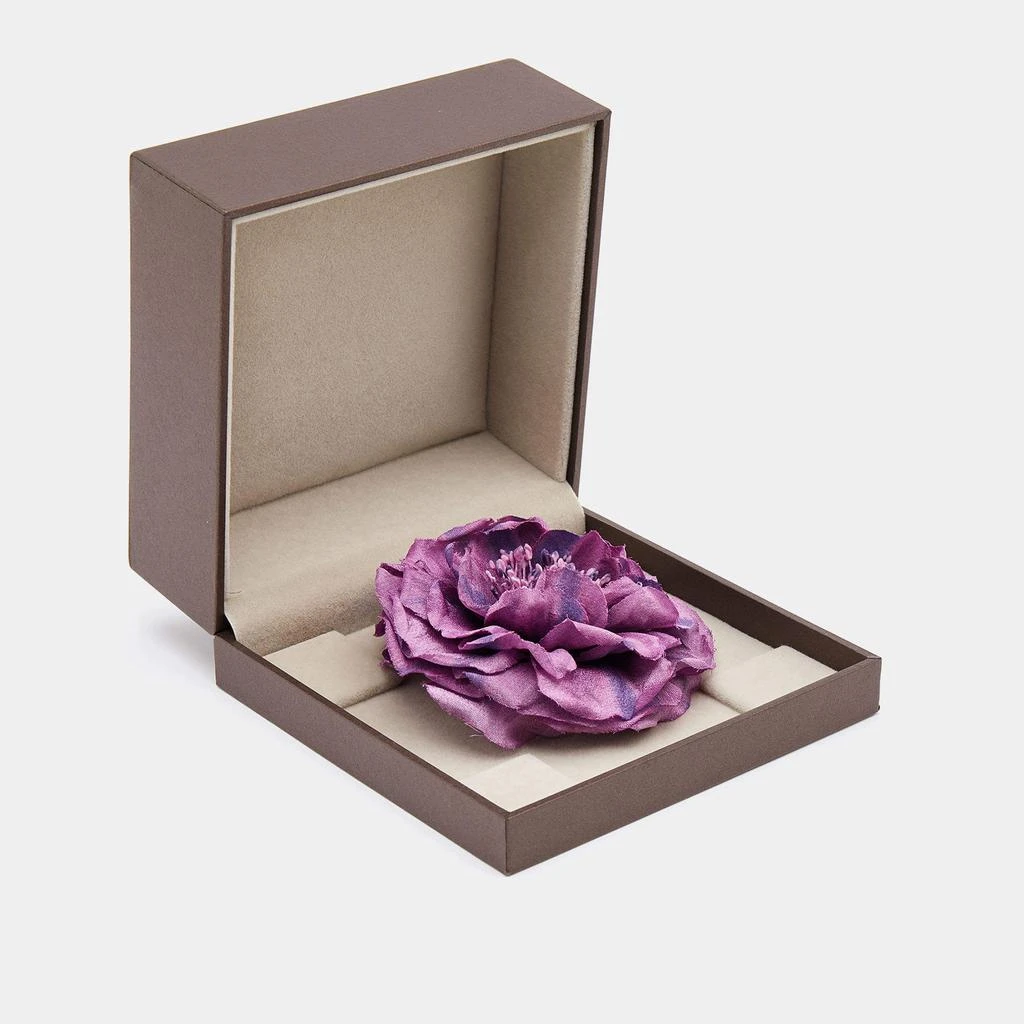 商品[二手商品] Gucci|Gucci Purple Silk Floral Pin Brooch,价格¥1163,第4张图片详细描述