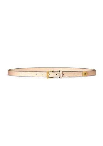 商品Ralph Lauren|Ralph Lauren Logo Tip Pebbled Leather Belt,价格¥373,第1张图片