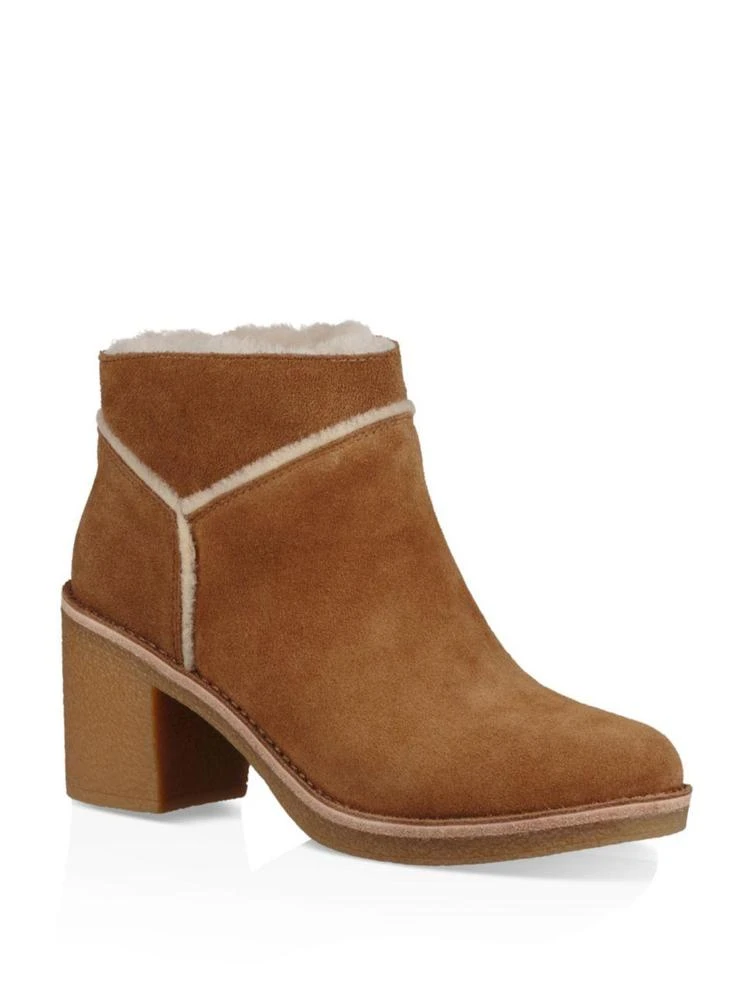 商品UGG|Kasen Block Heel Dyed Shearling Booties,价格¥450,第1张图片