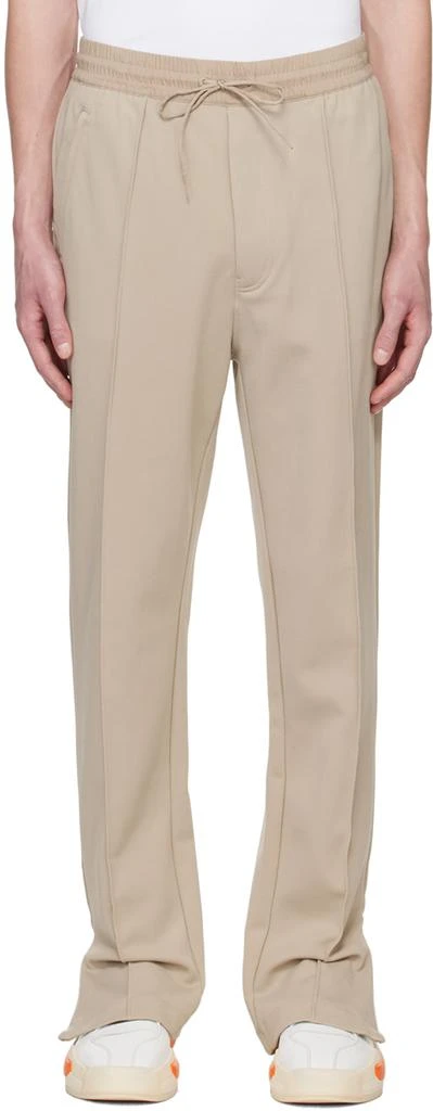 商品Y-3|Beige Bonded Lounge Pants,价格¥708,第1张图片