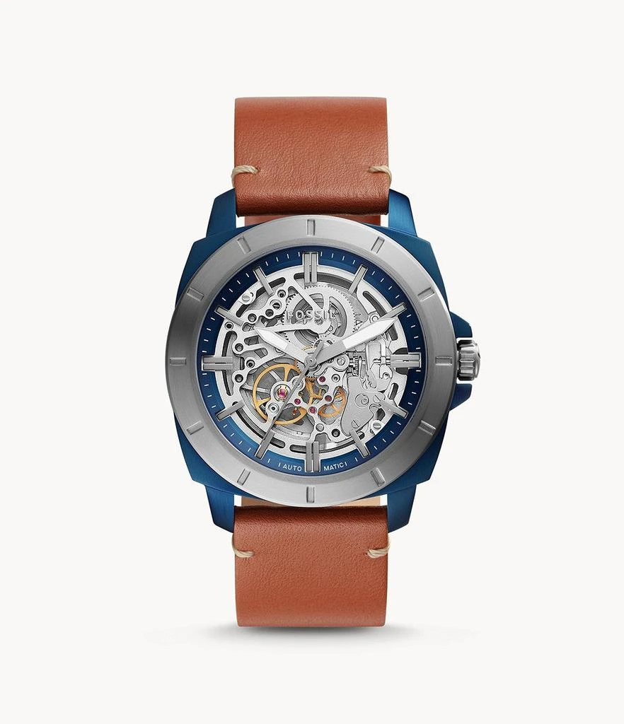 商品Fossil|Fossil Men's Privateer Sport Automatic, Blue-Tone Stainless Steel Watch,价格¥627,第1张图片