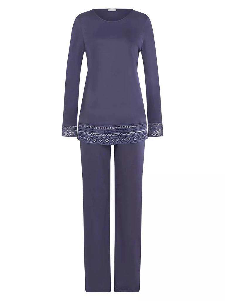商品Hanro|Jona Long-Sleeve 2-Piece Pajama Set,价格¥804,第1张图片