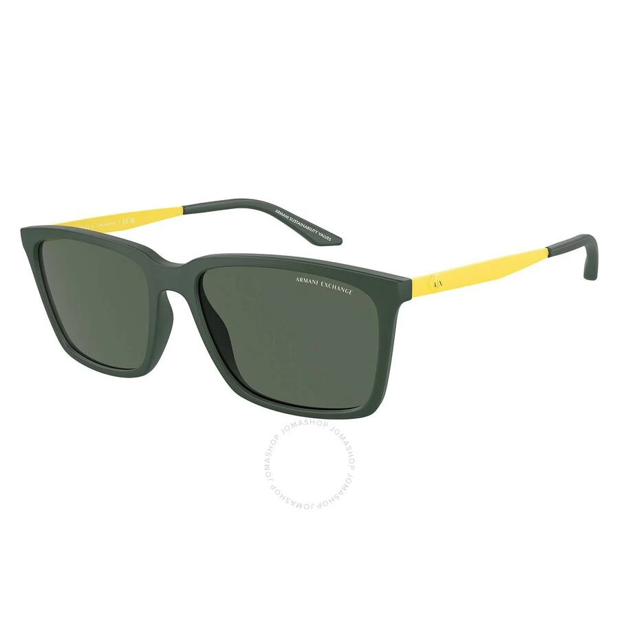 商品Armani Exchange|Green Rectangular Men's Sunglasses AX4138SF 830171 57,价格¥335,第1张图片