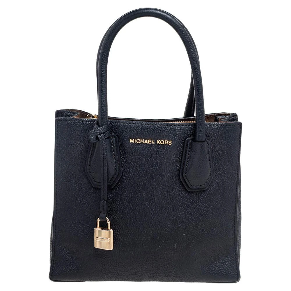 商品[二手商品] Michael Kors|Michael Kors Black Leather Mini Mercer Tote,价格¥814,第1张图片