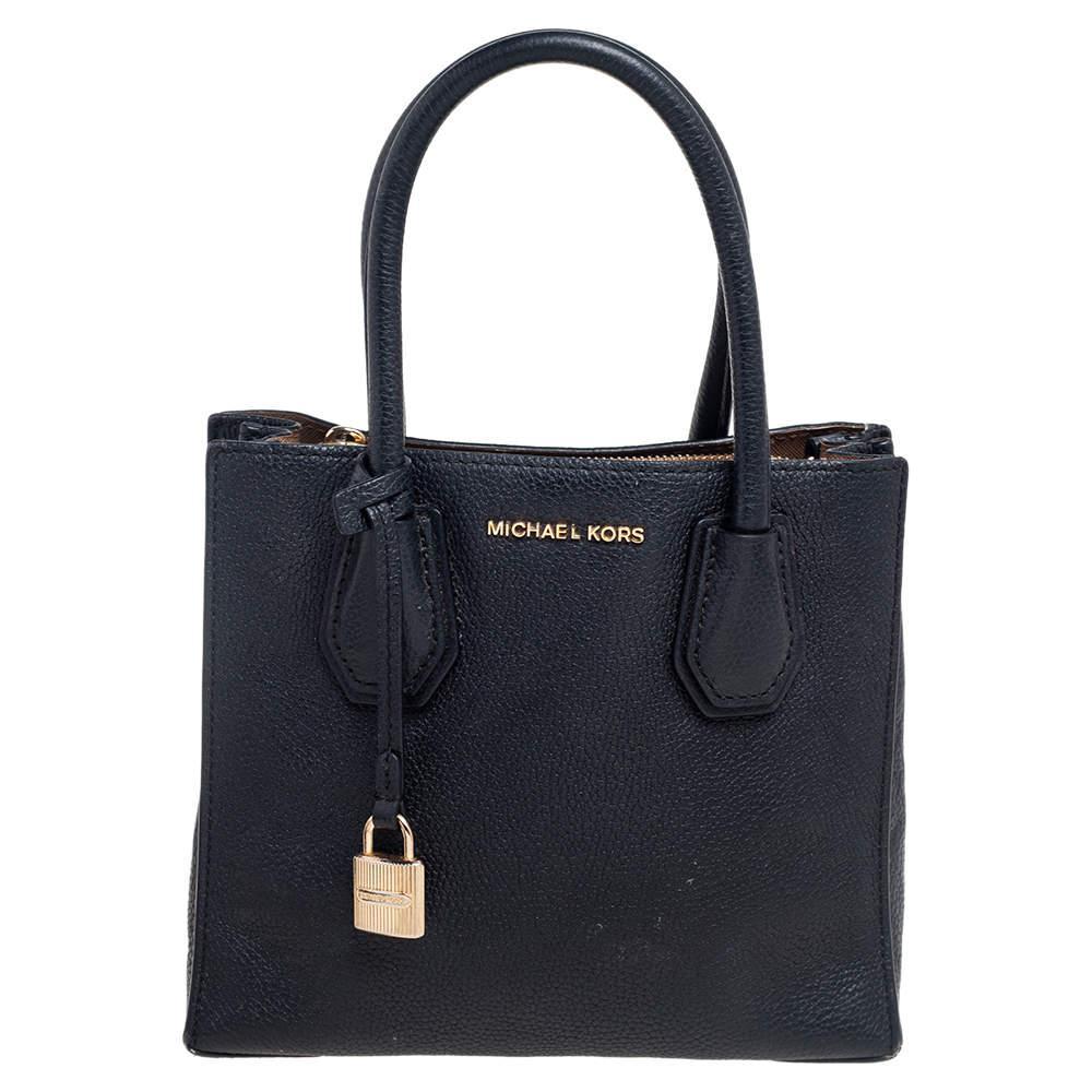 商品[二手商品] Michael Kors|Michael Kors Black Leather Mini Mercer Tote,价格¥855,第1张图片