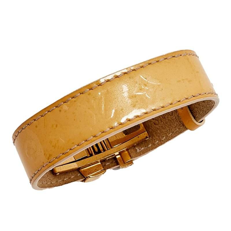 Louis Vuitton Pale Yellow Monogram Vernis Leather Good Luck Bracelet商品第8张图片规格展示