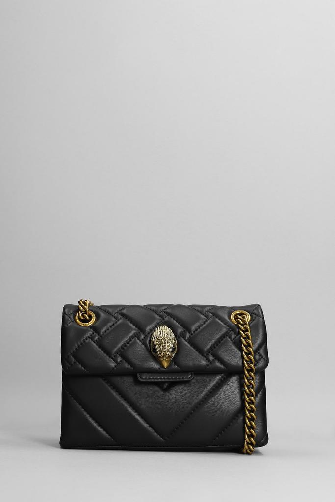 Kurt Geiger Mini Kensington X Shoulder Bag In Black Leather商品第1张图片规格展示