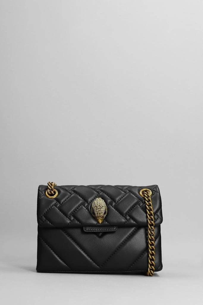 商品Kurt Geiger|Kurt Geiger Mini Kensington X Shoulder Bag In Black Leather,价格¥2163,第1张图片