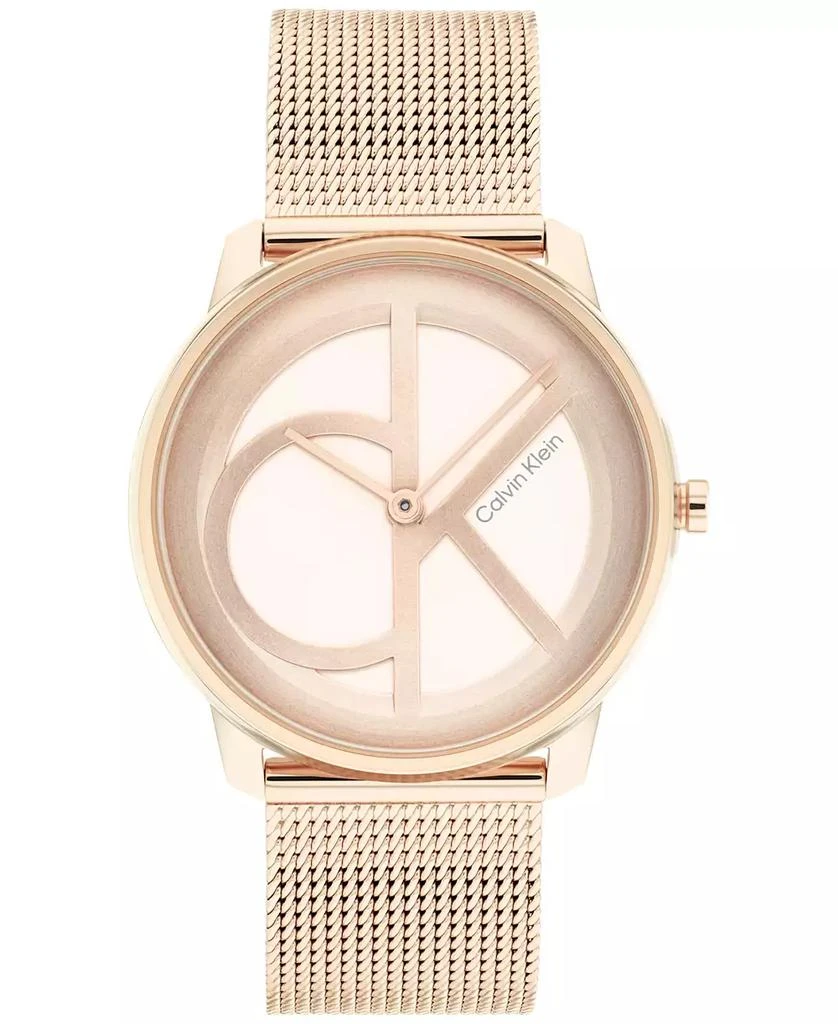 商品Calvin Klein|Carnation Gold-Tone Mesh Bracelet Watch 35mm,价格¥1198,第1张图片