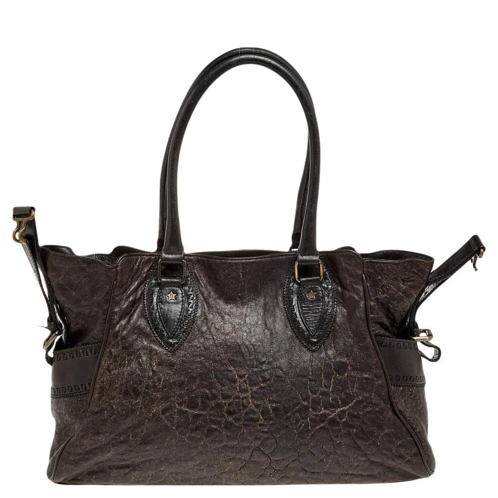 商品[二手商品] Fendi|Fendi Dark Brown Leather De Jour Media Crisp Satchel,价格¥1298,第4张图片详细描述