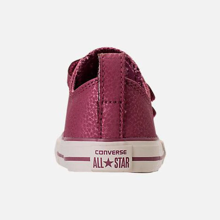 商品Converse|Girls' Toddler Converse Chuck Taylor Ox Leather Hook-and-Loop Strap Casual Shoes,价格¥156,第5张图片详细描述