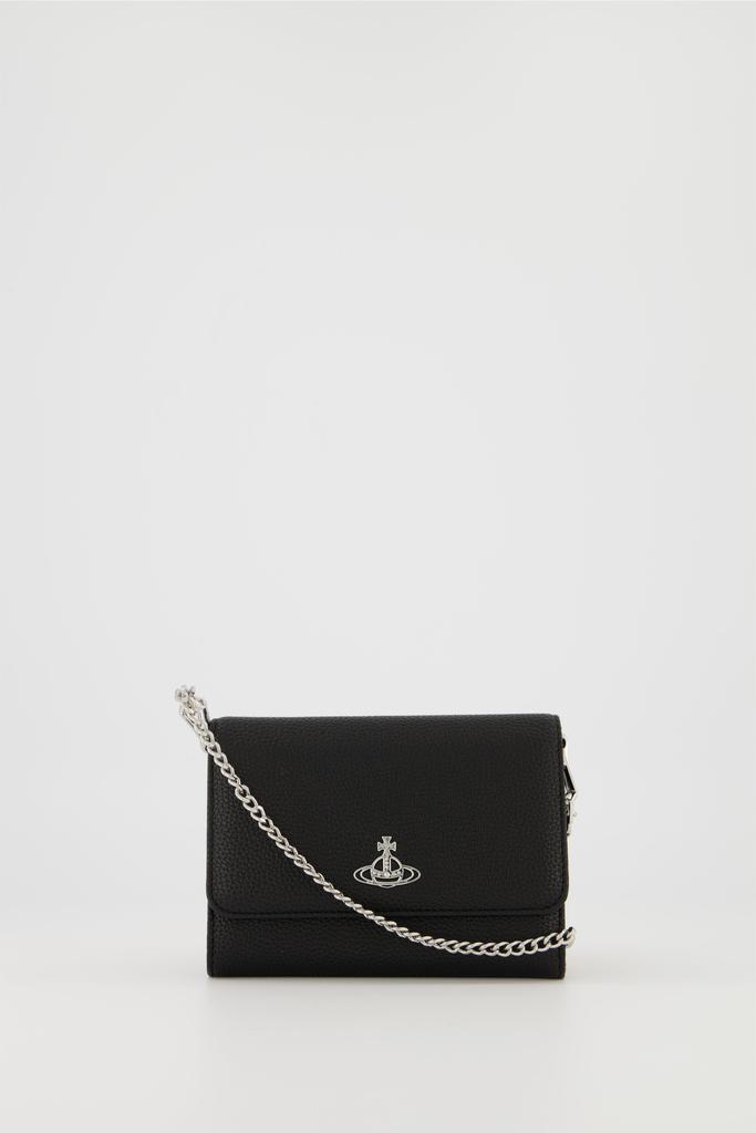 Womens Vivienne Westwood Black Johanna Crossbody Wallet Bag商品第1张图片规格展示