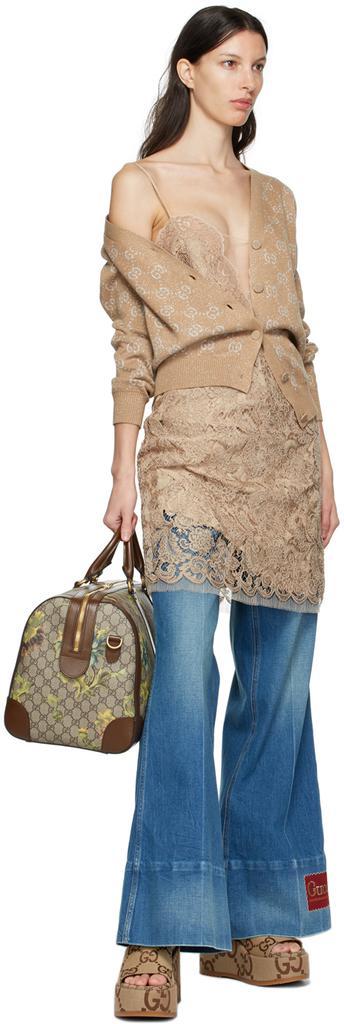 商品Gucci|棕色 GG Carnation Print 行李包,价格¥25976,第7张图片详细描述
