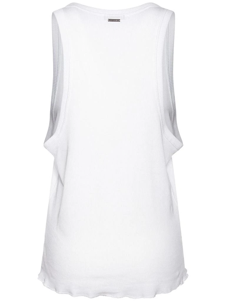 商品DSQUARED2|Ban The Bomb Cotton Jersey Tank Top,价格¥1332,第3张图片详细描述