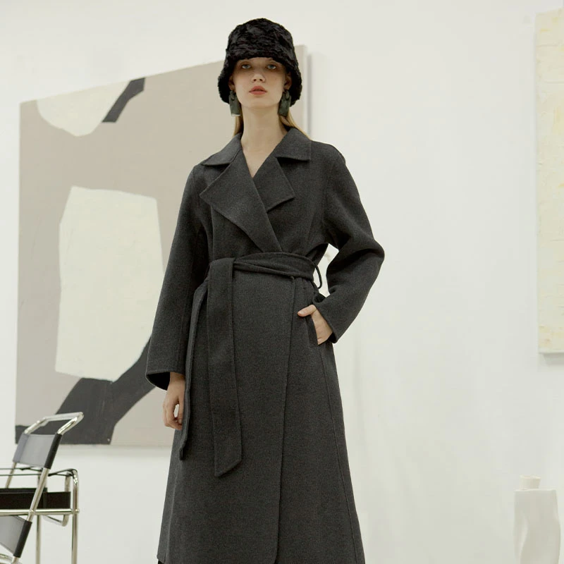 商品[国内直发] Petite Studio NYC|Denver Wool Coat - Charcoal | Denver羊毛大衣 - 深灰色,价格¥815,第1张图片