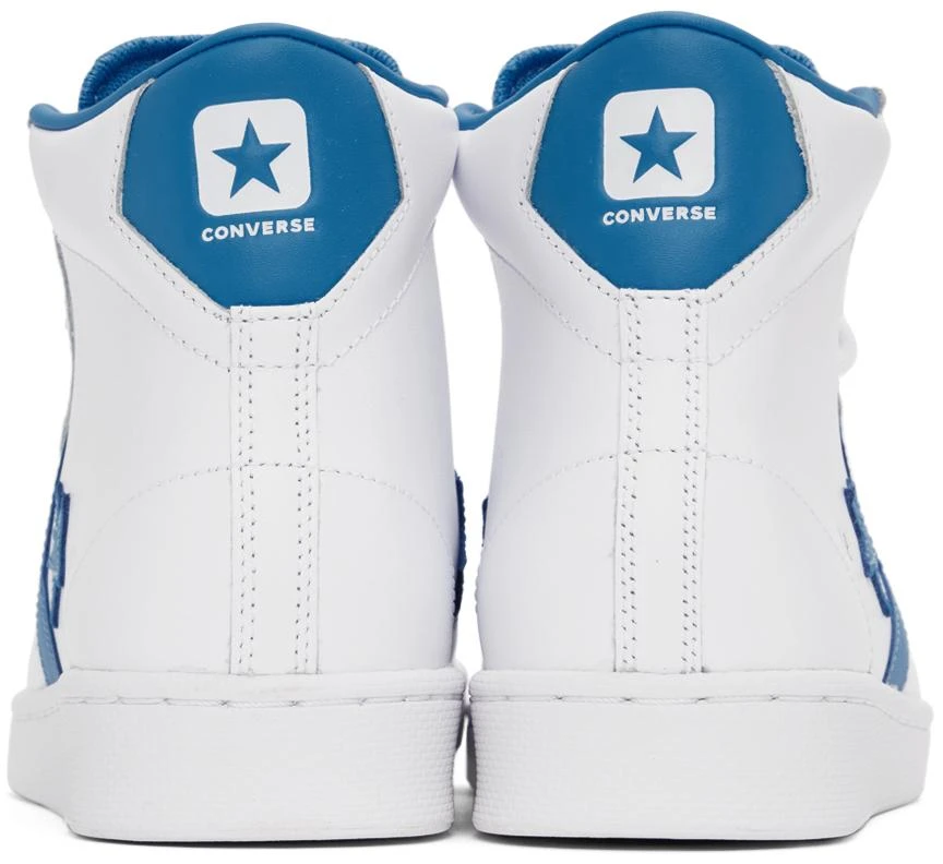 商品Converse|White & Blue Pro Leather High Sneakers,价格¥321,第4张图片详细描述