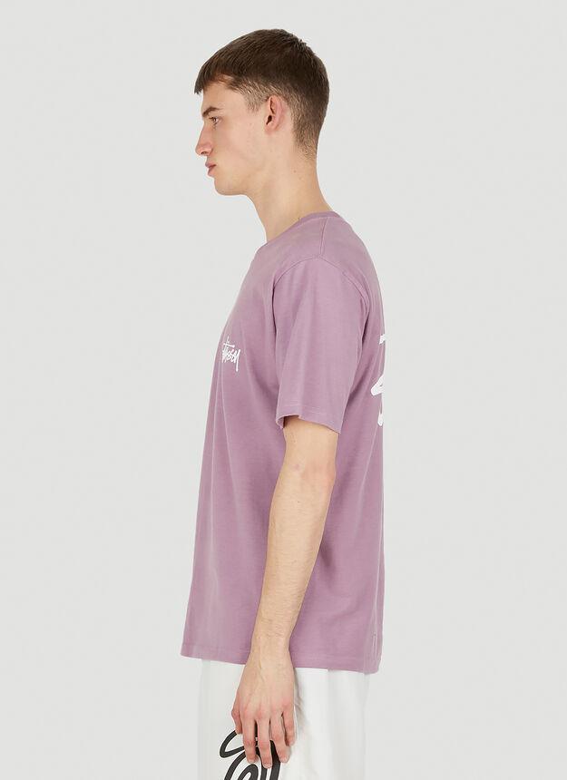 Basic Logo Print T-Shirt in Purple商品第3张图片规格展示