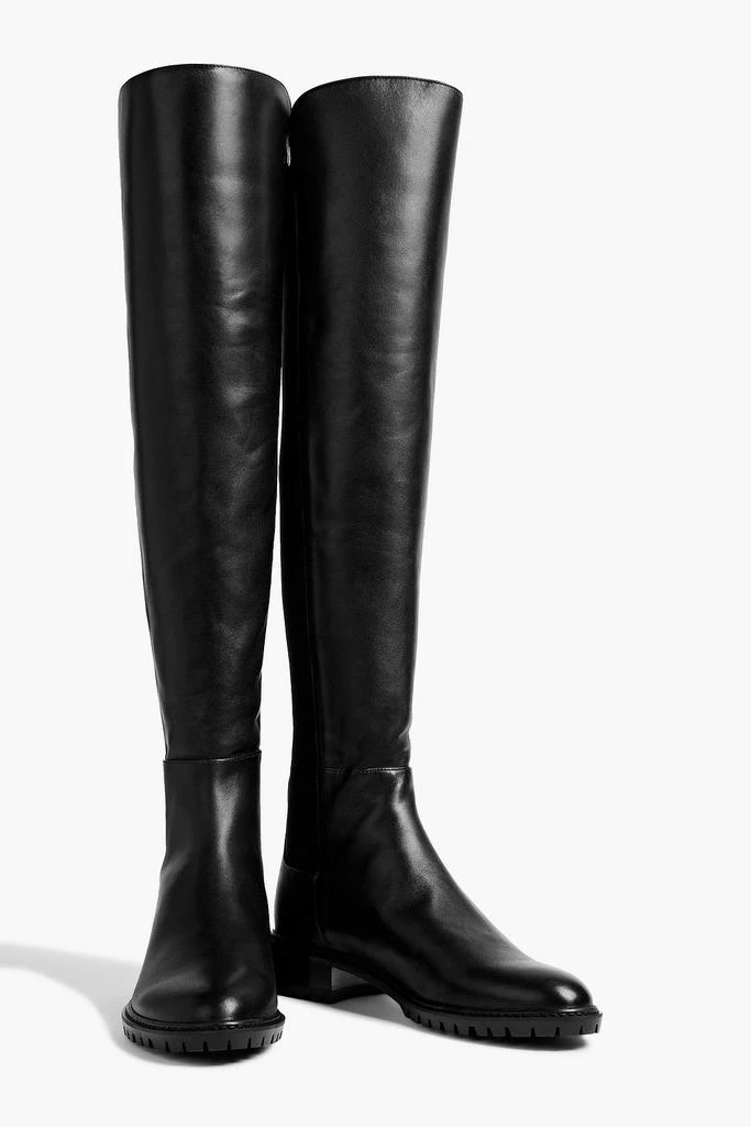 STUART WEITZMAN Keelan leather and neoprene over-the-knee boots from merchant THE OUTNET US image