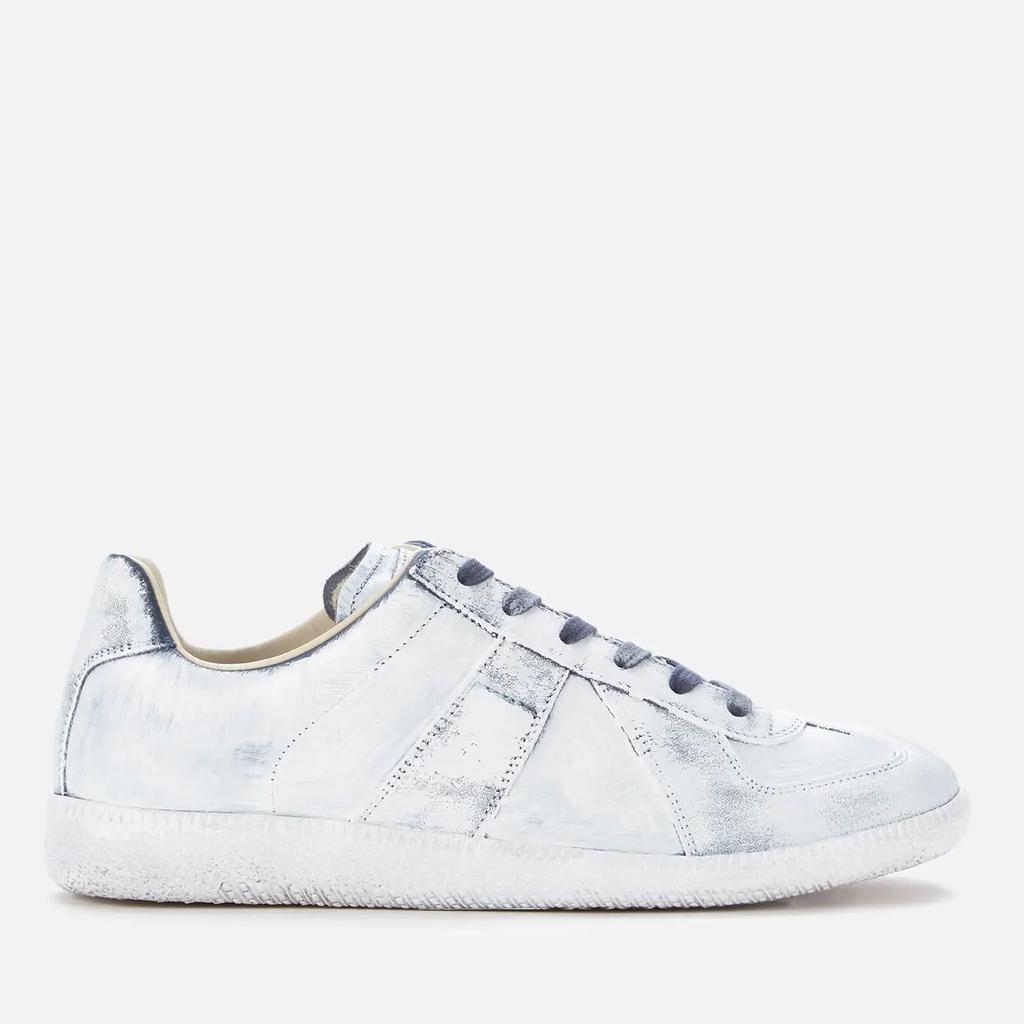 Maison Margiela Women's Replica Leather Trainers - Blue Delft/White商品第1张图片规格展示