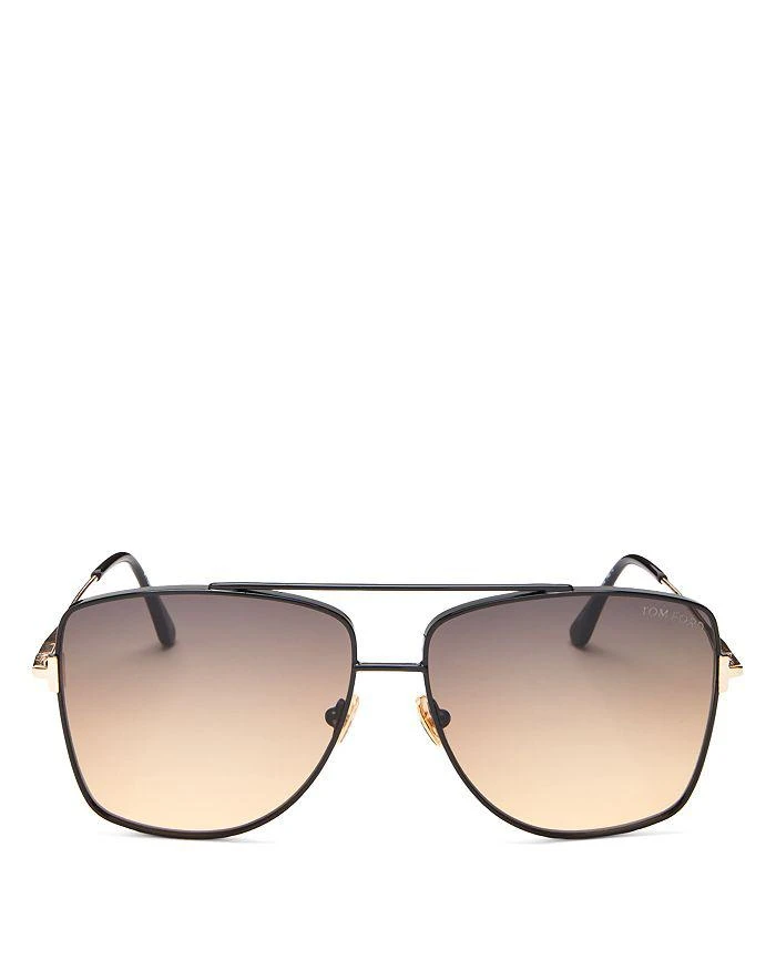 商品Tom Ford|Reggie Brow Bar Aviator Sunglasses, 61mm,价格¥3687,第4张图片详细描述