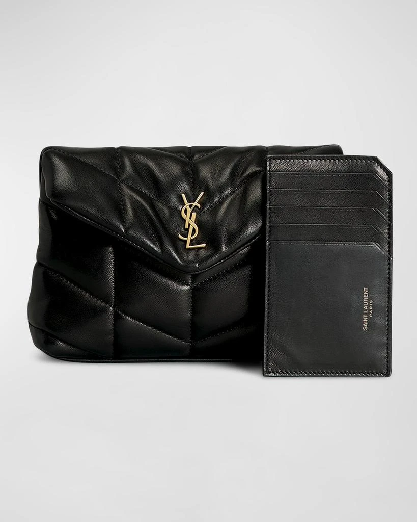 商品Yves Saint Laurent|Puffer Small YSL Quilted Pouch Clutch Bag,价格¥7473,第4张图片详细描述