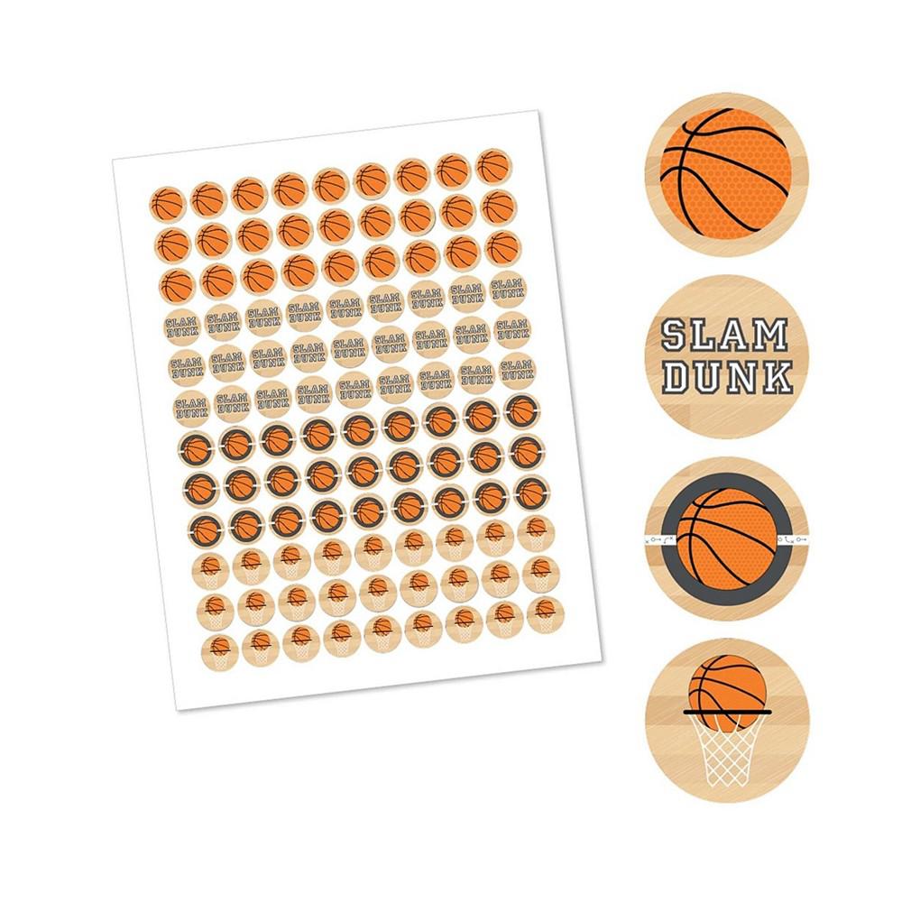 Nothin' but Net - Basketball - Party Round Candy Sticker Favors - Labels Fit Hershey's Kisses (1 sheet of 108)商品第3张图片规格展示