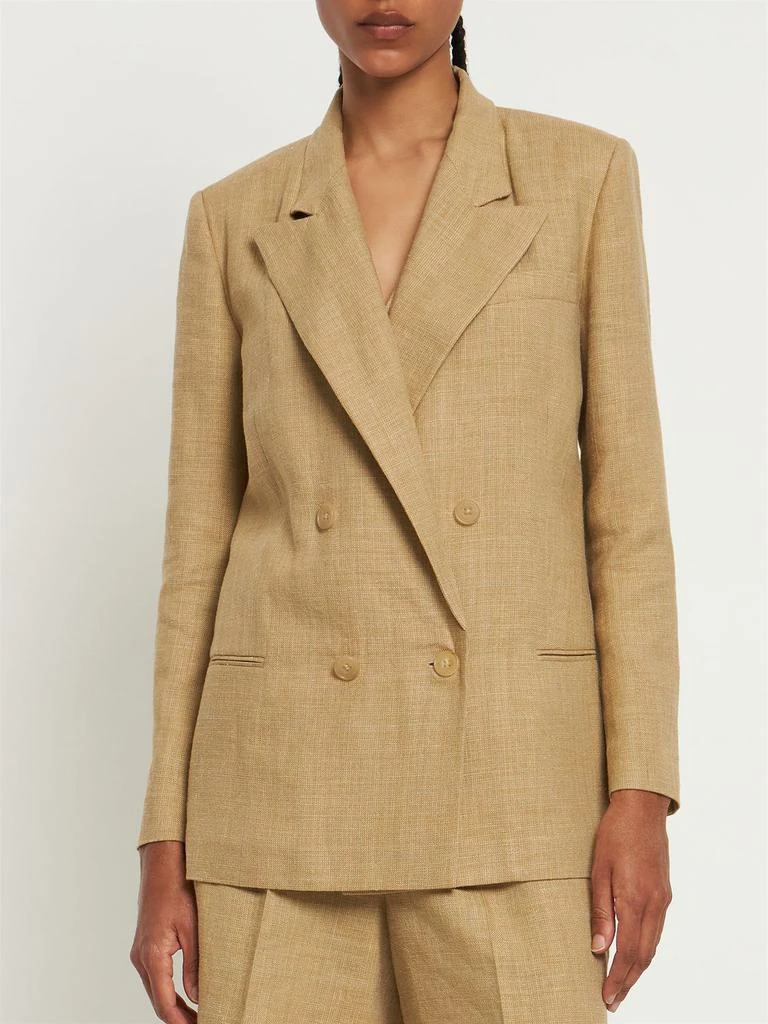 商品Ralph Lauren|Antonine Silk & Linen Canvas Blazer,价格¥7916,第2张图片详细描述