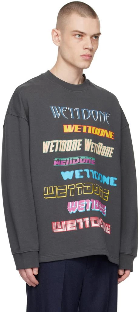 商品We11done|Gray Printed Sweater,价格¥2618,第2张图片详细描述