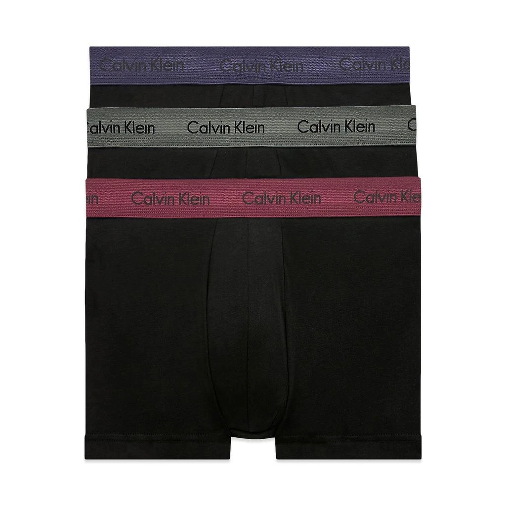 商品Calvin Klein|Calvin Klein Cotton Stretch Trunks - Blue/Fern/Raisin,价格¥356,第1张图片