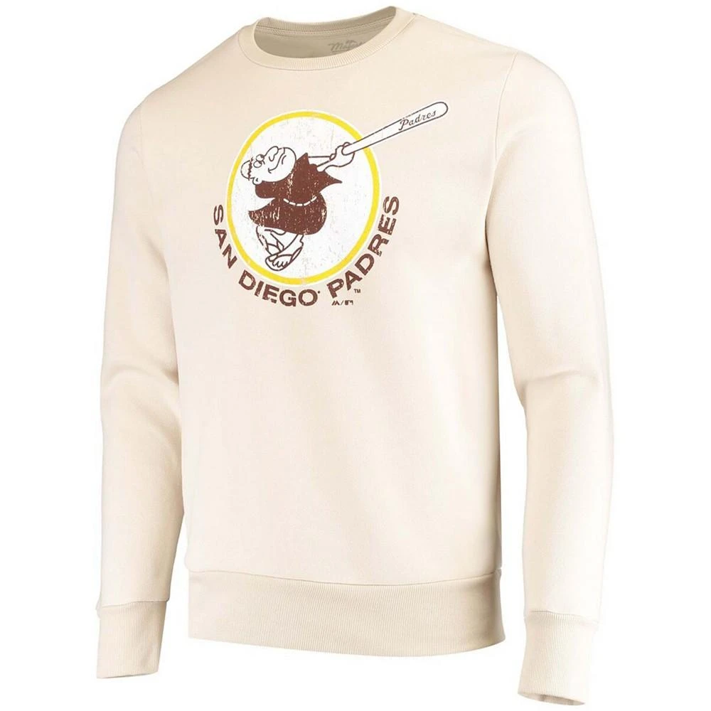 商品Majestic|Men's Oatmeal San Diego Padres Fleece Pullover Sweatshirt,价格¥356,第3张图片详细描述