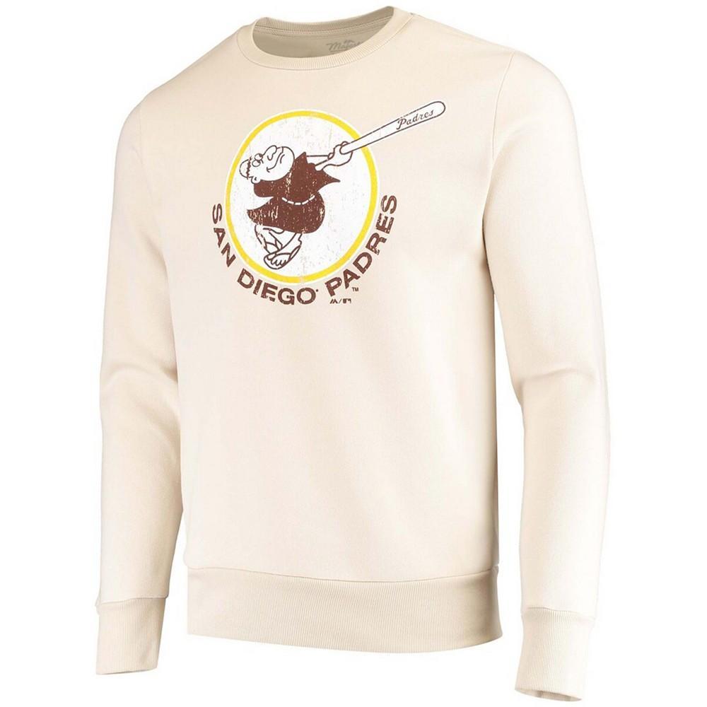 商品Majestic|Men's Oatmeal San Diego Padres Fleece Pullover Sweatshirt,价格¥353,第5张图片详细描述