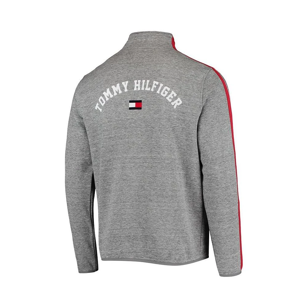 商品Tommy Hilfiger|Men's Heathered Gray Chicago Blackhawks Mario Quarter-Zip Jacket,价格¥546,第3张图片详细描述