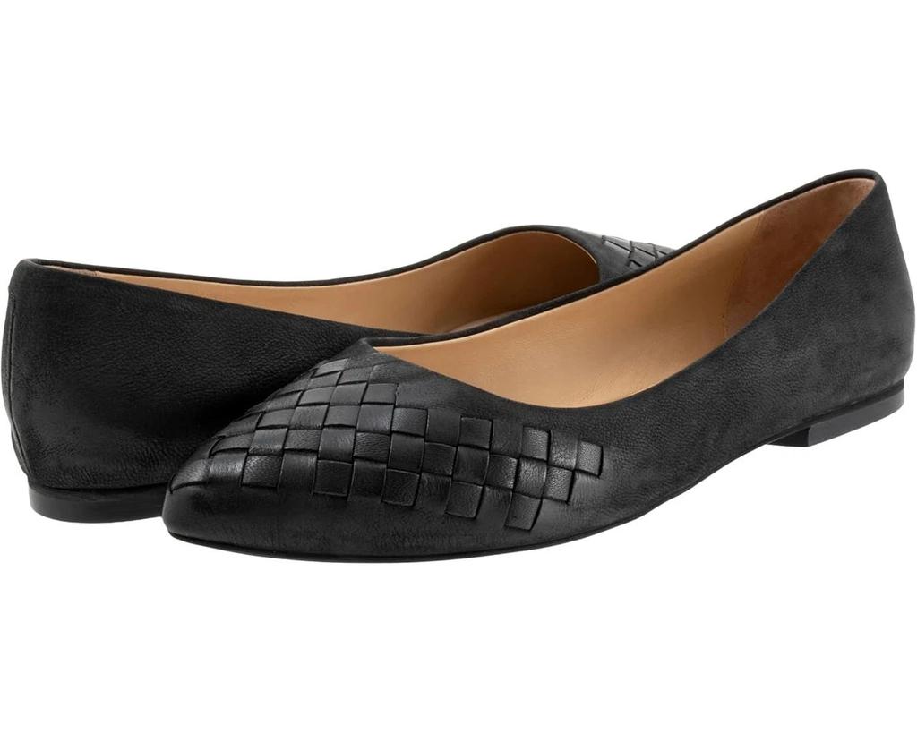 Estée Damen-Flats aus gewebtem Leder, spitze Zehenpartie, zum Hineinschlüpfen, ZAP1978 image 2