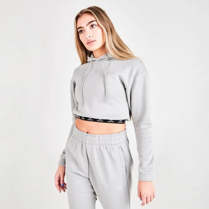 商品Adidas|Women's adidas Originals Tape Cropped Hoodie,价格¥150,第3张图片详细描述
